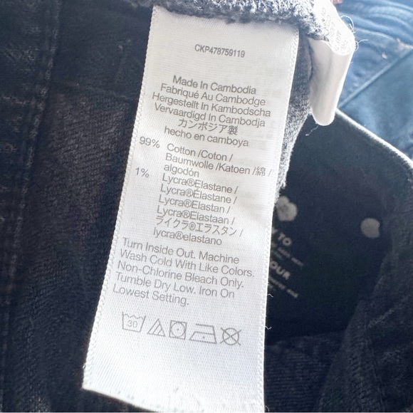 Madewell 90”s Straight Leg Classic Black Denim Jeans - Picture 10 of 12